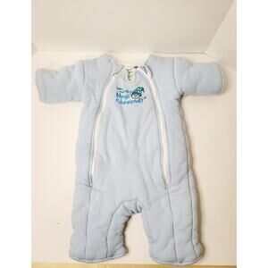 Baby Merlin's Magic Sleepsuit - Size Large (6-9 Months) - Blue Fleece